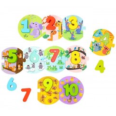 Hariduslik puidust puzzle - Numbrid цена и информация | Развивающие игрушки | kaup24.ee
