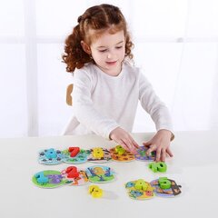 Hariduslik puidust puzzle - Numbrid цена и информация | Развивающие игрушки | kaup24.ee