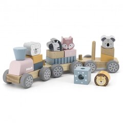 Puidust rong koos loomadega hind ja info | Imikute mänguasjad | kaup24.ee