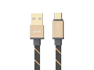 Allocacoc Kaabel USBcable USB-C Flat, kuld, 1,5m hind ja info | Mobiiltelefonide kaablid | kaup24.ee