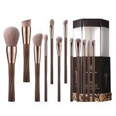 Eigshow Ecopro 12-osaline pintslikomplekt Eco Coffee Makeup hind ja info | Meigipintslid, -käsnad | kaup24.ee