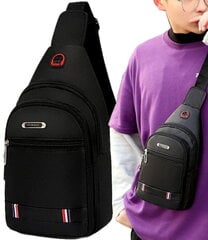 Маленький спортивный рюкзак, сумка мужская T107, черный цена и информация | Мужские сумки | kaup24.ee