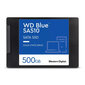 SSD|WESTERN DIGITAL|Blue SA510|500GB|SATA 3.0|Kirjutuskiirus 510 MBait/s|Lugemiskiirus 560 MBait/s|2,5"|TBW 200 TB|MTBF 1750000 tundi|WDS500G3B0A hind ja info | Sisemised kõvakettad (HDD, SSD, Hybrid) | kaup24.ee