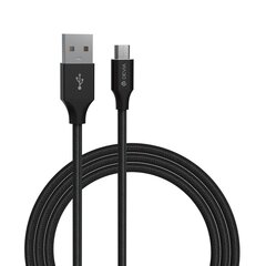 Кабель Devia Gracious USB - MicroUSB, 1,0 м, 2,4A, чёрный цена и информация | Кабели для телефонов | kaup24.ee