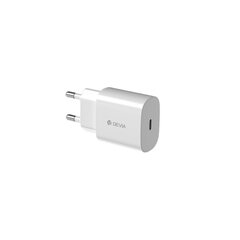 Зарядное устройство Devia Smart PD, 25W, USB-C, белое цена и информация | Зарядные устройства для телефонов | kaup24.ee