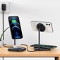 Acefast 15W Qi Wireless Charger for iPhone (with MagSafe) and Apple AirPods Stand Holder Magnetic Holder Gray (E6 gray) hind ja info | Mobiiltelefonide laadijad | kaup24.ee