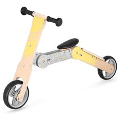 Беговел - самокат Spokey 2in1 Woo-Ride Multi, желтый/коричневый цена и информация | Детский трехколесный велосипед - коляска с удобной ручкой управления для родителей Riff F95941 2в1, фиолетовый | kaup24.ee