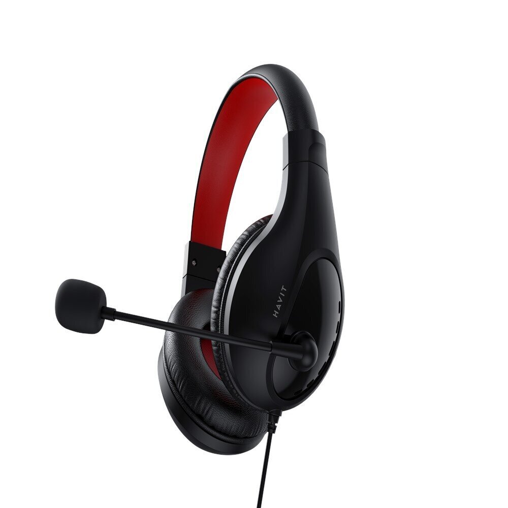 HAVIT wired headphones HV-H2116D on-ear with microphone black-red цена и информация | Kõrvaklapid | kaup24.ee