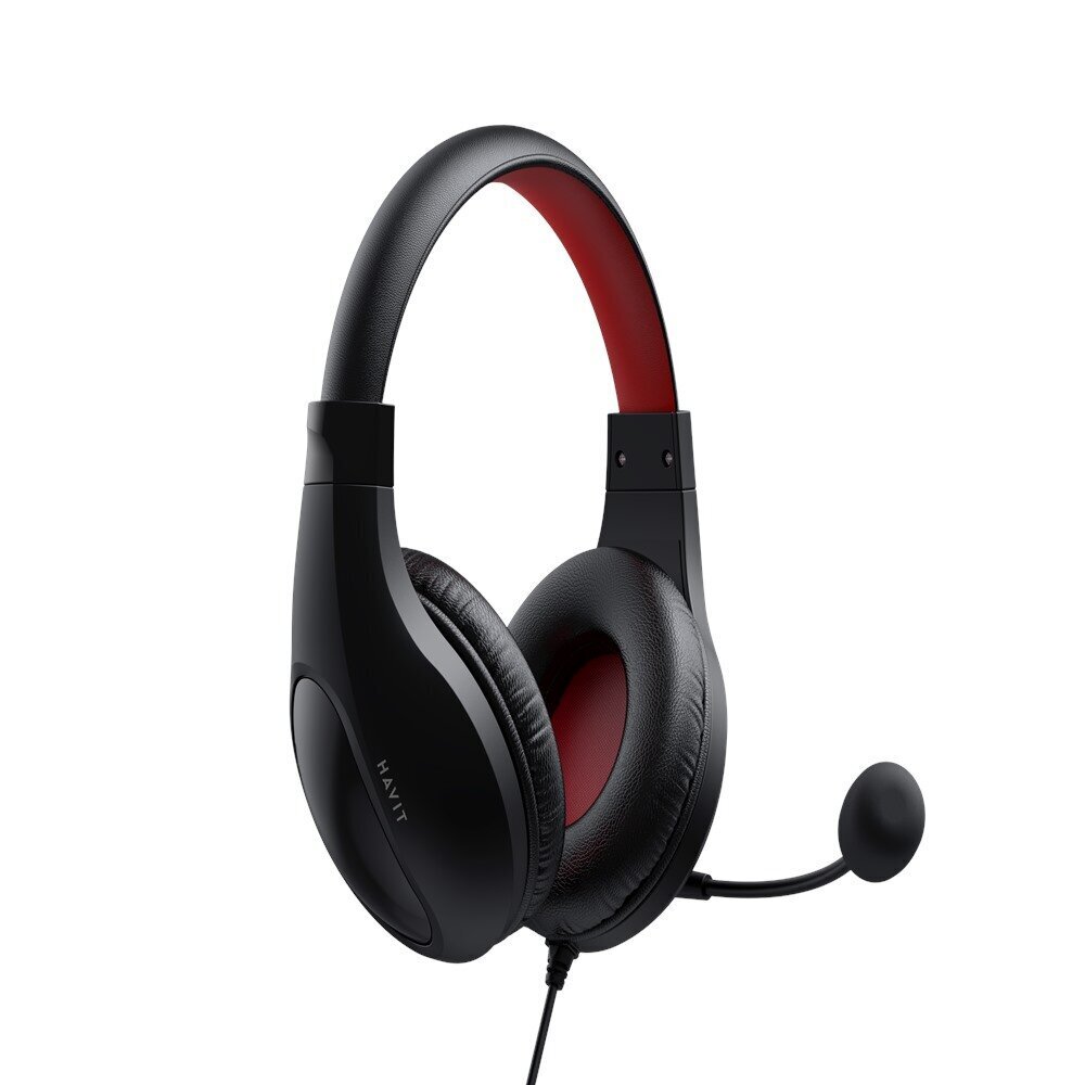 HAVIT wired headphones HV-H2116D on-ear with microphone black-red hind ja info | Kõrvaklapid | kaup24.ee