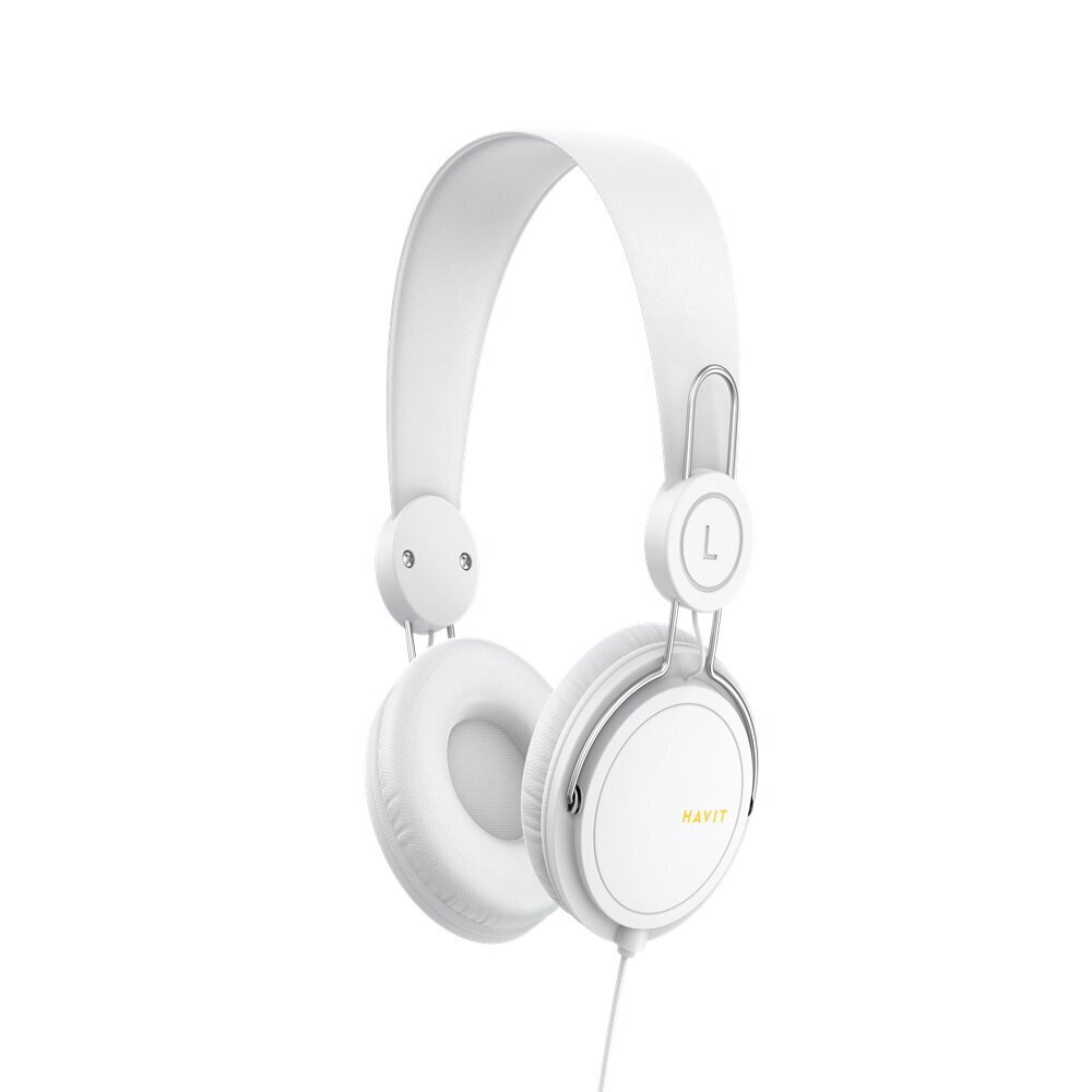 HAVIT wired headphones HV-H2198D on-ear white цена и информация | Kõrvaklapid | kaup24.ee
