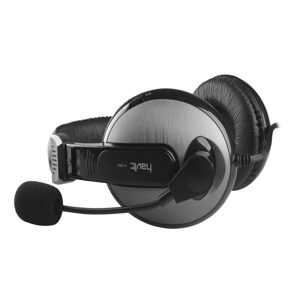 HAVIT wired headphones H139d on-ear with microphone steel-grey hind ja info | Kõrvaklapid | kaup24.ee