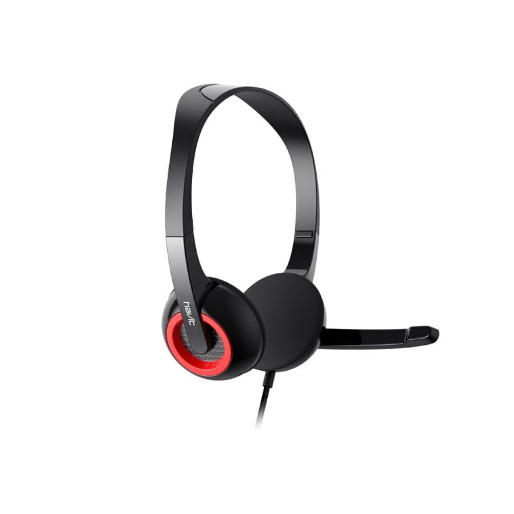 HAVIT wired headphones H202d on-ear with microphone black hind ja info | Kõrvaklapid | kaup24.ee