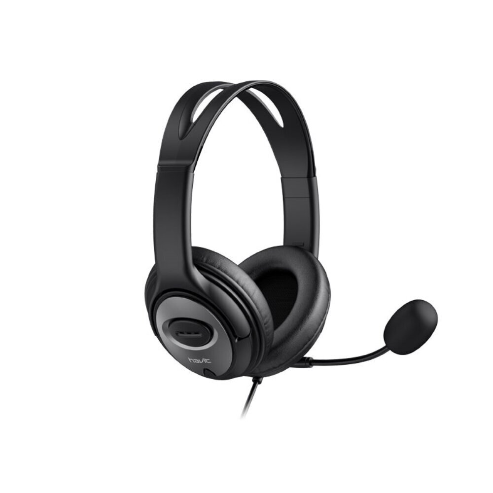 HAVIT wired headphones H206d on-ear with microphone black hind ja info | Kõrvaklapid | kaup24.ee