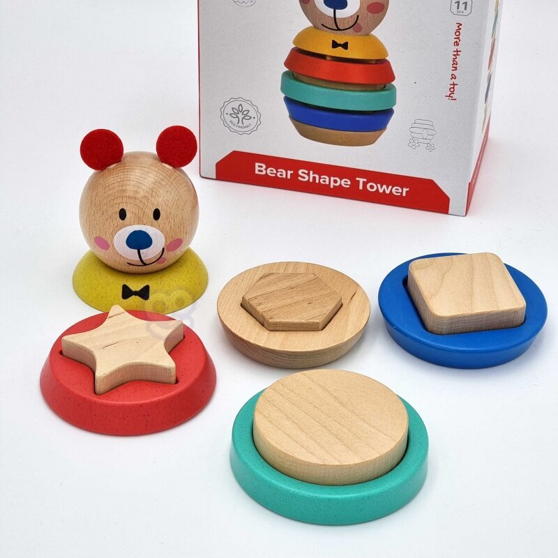 Puidust puzzle Tooky mänguasi - Teddy Bear hind ja info | Imikute mänguasjad | kaup24.ee