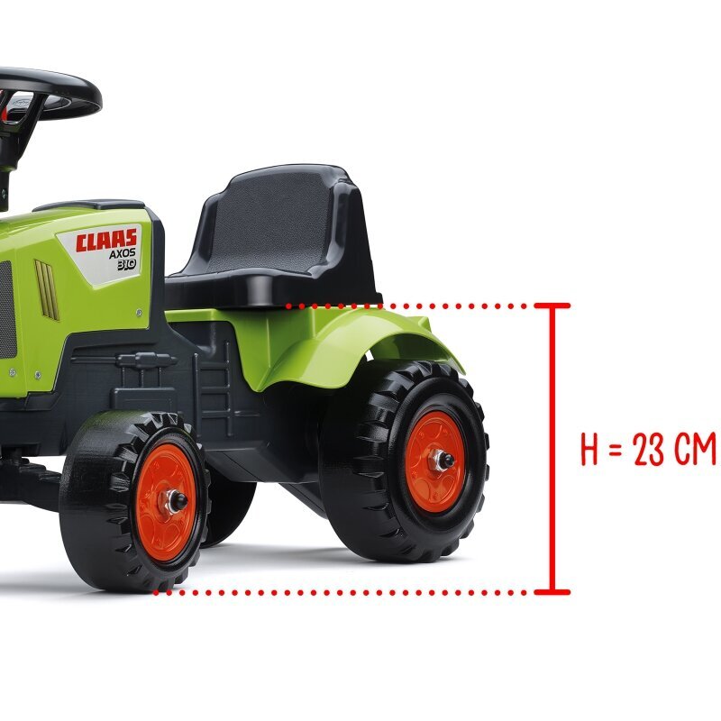 Laste traktor koos haagisega - Baby Claas Axos 310, roheline цена и информация | Poiste mänguasjad | kaup24.ee