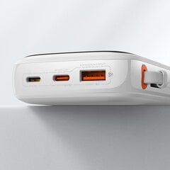Baseus Qpow power bank 10000mAh built-in USB Type-C cable 22.5W Quick Charge SCP AFC FCP white (PPQD020102) цена и информация | Зарядные устройства Power bank | kaup24.ee