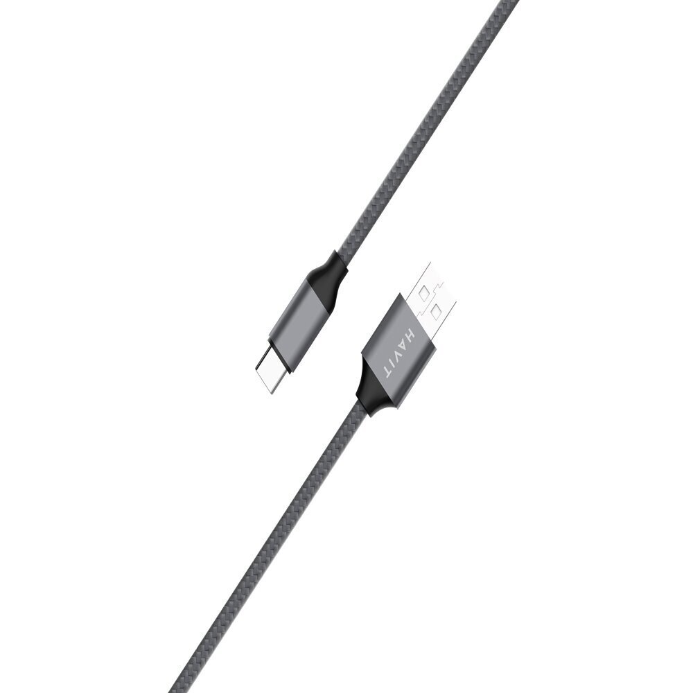 HAVIT cable H693 USB3.0 - USB-C 3A 1,0m grey hind ja info | Mobiiltelefonide kaablid | kaup24.ee