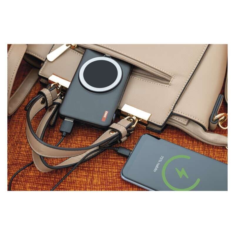 Kaasaskantav laadija (PowerBank) EMOS 10000mAh USB, USB-C + traadita laadimine цена и информация | Mobiiltelefonide laadijad | kaup24.ee