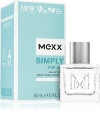 Parfüümvesi Mexx Simply EDT meestele 50 ml hind ja info | Meeste parfüümid | kaup24.ee