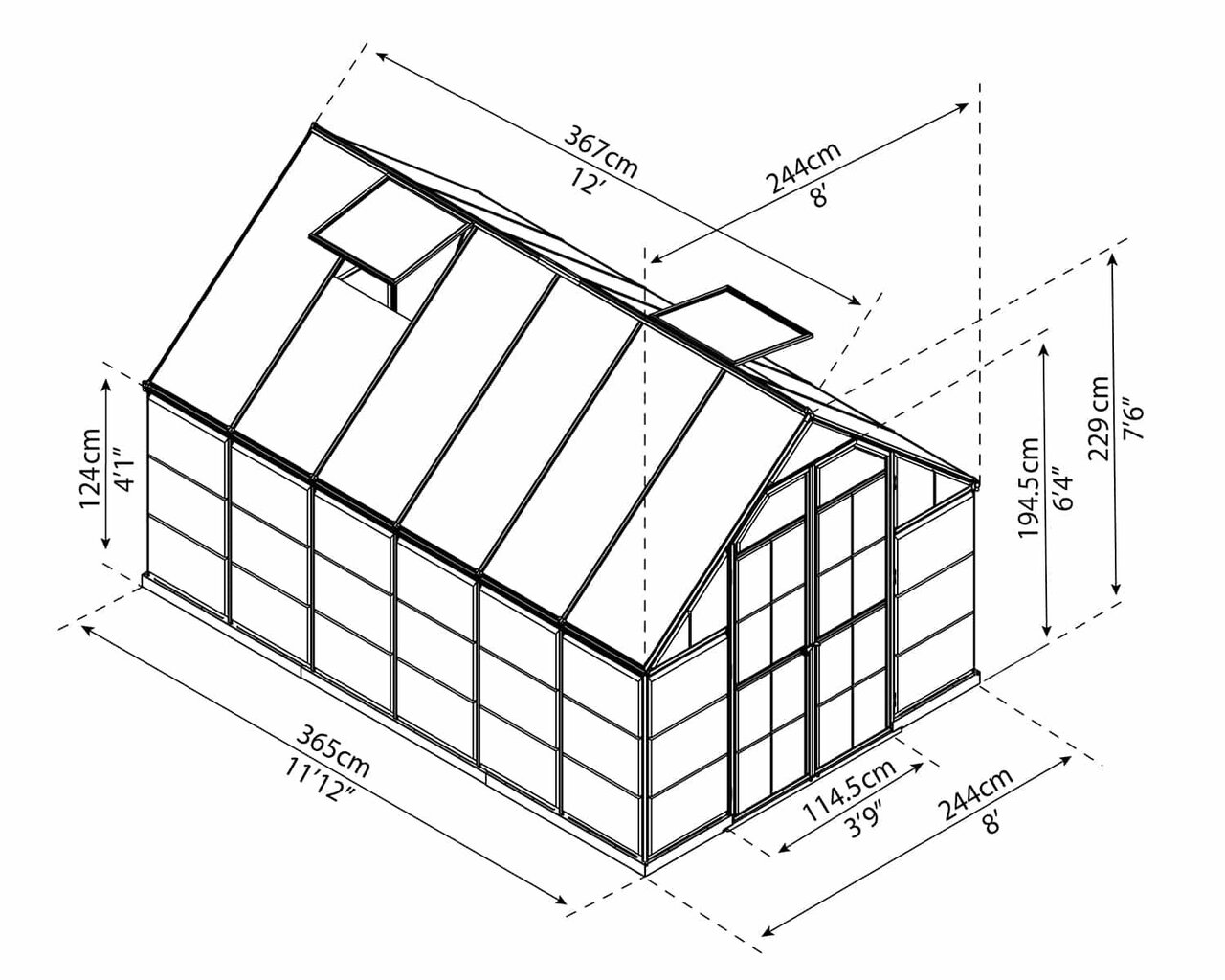 Kasvuhoone Balance Hybrid 8,9m² hind ja info | Kasvuhooned | kaup24.ee