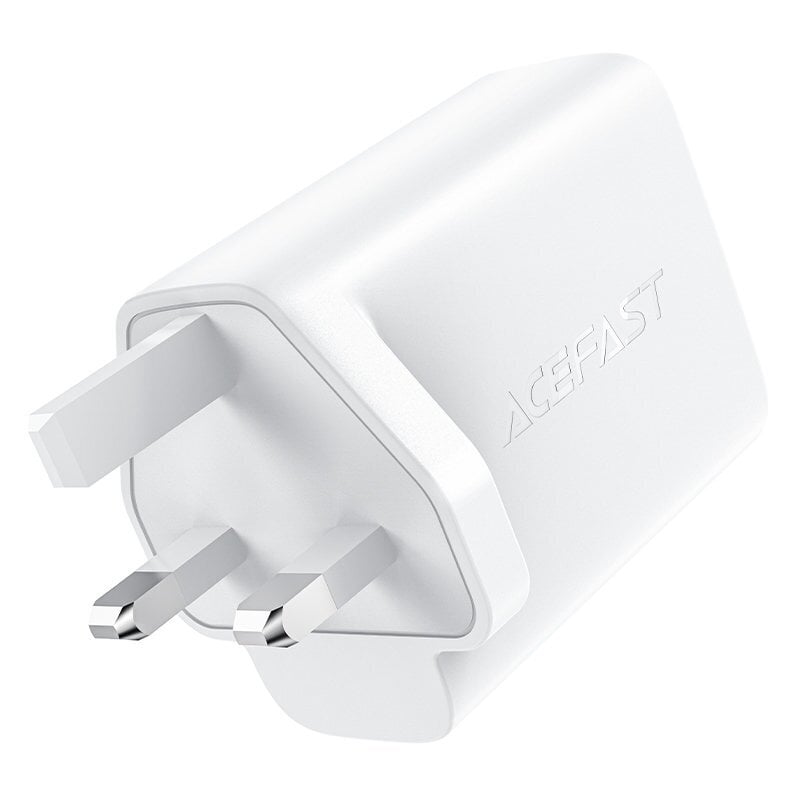 Acefast GaN charger (UK plug) 2x USB Type C 50W, Power Delivery, PPS, Q3 3.0, AFC, FCP black (A32 UK) hind ja info | Mobiiltelefonide laadijad | kaup24.ee