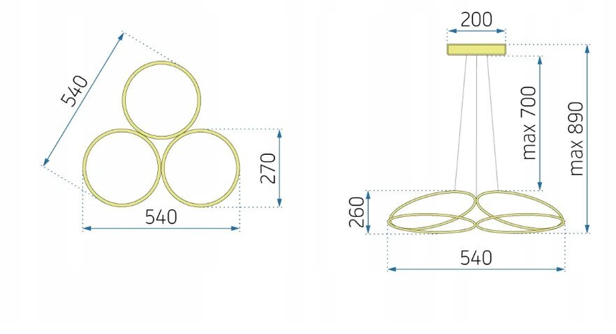 LED moodne laevalgusti + PILOT APP795-CP Flat Chrome hind ja info | Rippvalgustid | kaup24.ee