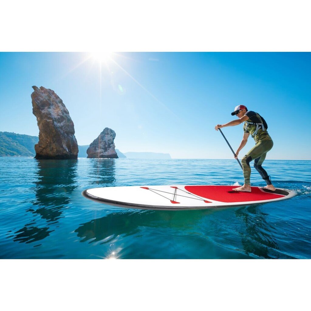 Sup-laud aeruga, 305 cm, valge/punane hind ja info | Veesport | kaup24.ee