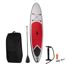 Sup-laud aeruga, 305 cm, valge/punane hind ja info | Veesport | kaup24.ee