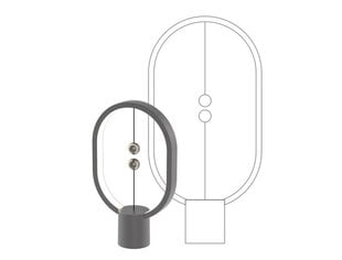 Laualamp Allocacoc Heng Balance Lamp Ellipse Mini Plastic USB-C, tumehall цена и информация | Охлаждающие подставки и другие принадлежности | kaup24.ee