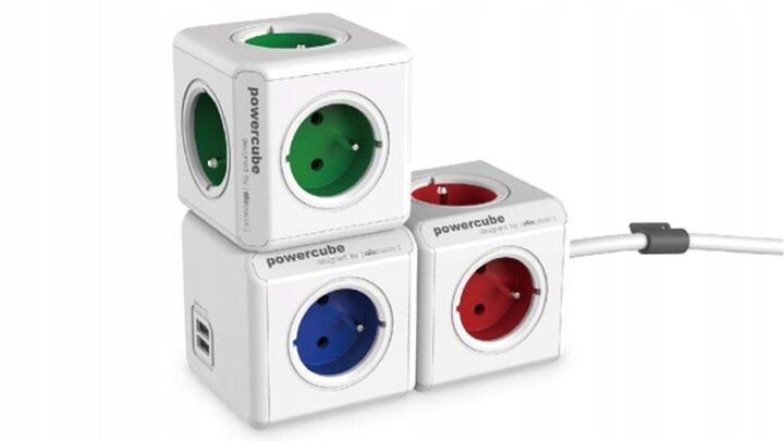 Allocacoc Pikendus PowerCube Original USB, punane hind ja info | Pikendusjuhtmed, kaablid | kaup24.ee