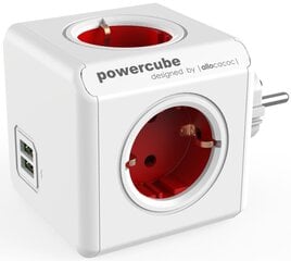 Allocacoc Pikendus PowerCube Original USB, punane цена и информация | Удлинители | kaup24.ee