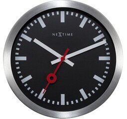 Настенная станция с часами 19 см алюминий серебристый/черный - цена и информация | Часы | kaup24.ee