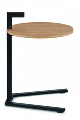 Приставной столик дуб 55 x 39,5 см стальной черный/натуральный - цена и информация | Журнальные столики | kaup24.ee