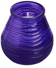 candle 9,4 cm glass/wax purple - цена и информация | Подсвечники, свечи | kaup24.ee