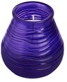 candle 9,4 cm glass/wax purple -