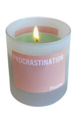 candle Procastination 7,5 x 12 cm wax green - цена и информация | Подсвечники, свечи | kaup24.ee