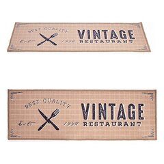 doormat Vintage 90 x 40 cm polyamide brown/black - цена и информация | Придверные коврики | kaup24.ee