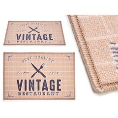 doormat Vintage 90 x 40 cm polyamide brown/black - цена и информация | Придверные коврики | kaup24.ee