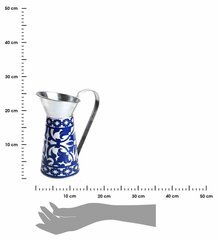 jug Portuguese 25,1 x 20,8 cm zinc blue/white - цена и информация | Вазы | kaup24.ee