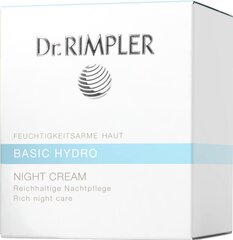 Ночной крем с протеинами Dr.Rimpler Basic Hydro 50 мл цена и информация | Кремы для лица | kaup24.ee