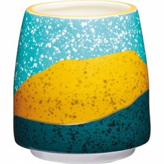 vase 10 x 12 cm ceramic yellow/turquoise/green - цена и информация | Вазы | kaup24.ee