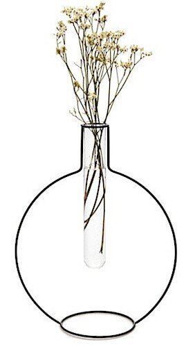 vase Silhouette XL 27 x 21,5 cm glass/steel black - цена и информация | Vaasid | kaup24.ee