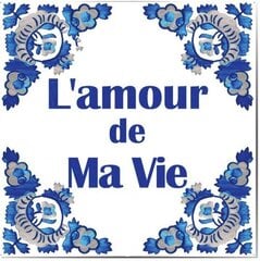 wall sticker French Quote 15 cm pvc blue 24 pieces - цена и информация | Декоративные наклейки | kaup24.ee