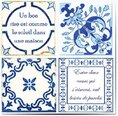 wall sticker French Quote 20 cm PVC blue/white 12 pieces -