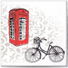 wall sticker London 15 cm PVC white/black/red 24 pieces - цена и информация | Декоративные наклейки | kaup24.ee
