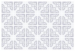 wall sticker Osborne 15 cm PVC grey / white 24 pieces - hind ja info | Seinakleebised | kaup24.ee