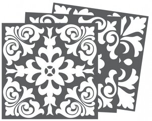 wall sticker renaissance 15 cm PVC grey/white 24 pieces - hind ja info | Seinakleebised | kaup24.ee