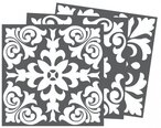 wall sticker renaissance 15 cm PVC grey/white 24 pieces -