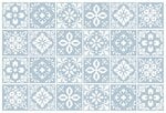 wall sticker Triana 15 cm PVC blue / white 24 pieces -