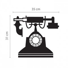 wall sticker vintage phone 30 x 40 cm pvc black - hind ja info | Seinakleebised | kaup24.ee